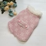 雪の結晶柄×ボアのベスト　SS　　