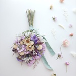 千日紅とスターチスのスワッグ 