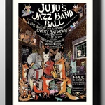 12806■A3アートポスター『JAZZ　ジャズバンド　ジャズナイト　動物　アニマル』絵画/イラスト/デザイン/上級マット紙採用/北欧