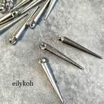 20個/シルバー　アクリルスパイクコーンチャーム CH83S