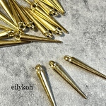 20個/ゴールド　アクリルスパイクコーンチャーム CH83G