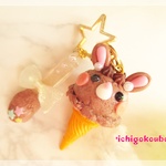 *チョコアイスバニーのキーホルダー*