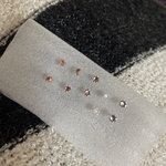 人気 樹脂 シリコン ピアス ピンク ベージュ キャッチ バッグ