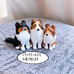 シェルティ　トライカラー　ミニチュア　犬　置物　フィギュア　粘土　オブジェ
