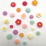 【40個】パステルカラーのお花カボションアソート