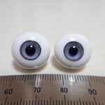 No.52 【16mm】 グラスアイ ドールアイ ハンドメイドドール 材料　約16.0mm/15.8mm（青紫）