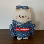 ☆ついたん☆飾り襟付大正ロマン風振り袖着物👘＆リボンのセット(えんじ色)