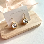 ピアス　イヤリング　ビジュー　ビジューピアス　クリスタル　クリア　透明　結婚式　ウェディング　ブライダル　ブライダルアクセサリー　　RHM-0002