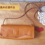 ✩熊本応援作品✩ 馬ヌメ革のミニミニポシェット