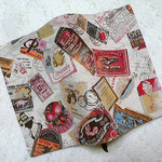 ブックカバー・文庫　*ヴィンテージ風ラベル*