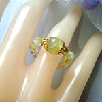 金線ルチルクォーツの天然石指輪