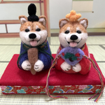 ひな祭り🎎柴犬ちゃんのお雛様(羊毛フェルト)
