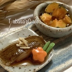 hand made ミニチュア　ドールハウス　カレイの煮付けとかぼちゃの煮物