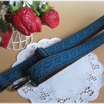 調節OKアクリルバンドショルダー(焦茶×ブルーグリーン)