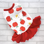 ピックアップSALE☆犬服　りんご　ワンピース　ハンドメイド