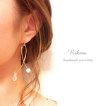 sizuku&pearl lineピアス  イヤリング