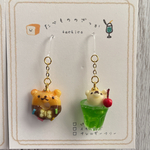 ミニくまちゃんチョコドーナッツとくまちゃんクリームソーダのアクセサリー
