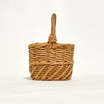斜めストライプ柄カゴバッグ ミニチュア / Miniature Diagonal Stripe Basket with Handle / hinoki / B230108