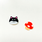 しばいぬとキノコのイヤリング