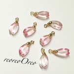 ガラスの桜チャーム　クリアピンク