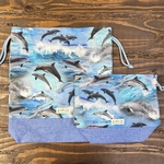 オーダー品⭐︎体操着袋とお弁当袋☆リアルなイルカ♪