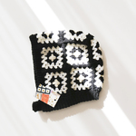 バラクラバ 09フードキャップ Hood cap 09 Granny square×monotone×black