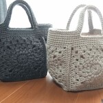 オーダー主様専用　モチーフ編みのニットバッグ　2点