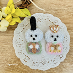 🌸🐻‍❄️お雛様ビションちゃんのブローチ🎎✨