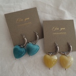 ハートフープピアス💛yellow