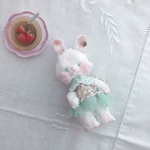 🍓グリーンワンピ苺うさちゃん🐇✨