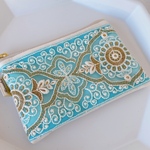 再販1【中】インド刺繍のファスナーポーチ