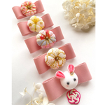 犬リボン　ひな祭り　🎀   jdバレッタ　1