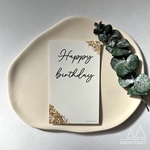 【 1枚¥70 】birthdayカード5枚セット_金箔（AS-0010）