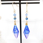 butterfly pierced earring 【violet&blue】