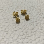 ルチルクォーツ silver925  ピアス　ゴールドカラー