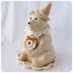 ナチュラルなカラーのハロウィンセット＊しろくま貯金箱＊シロクマ貯金箱＊着せ替え