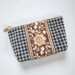 インド刺繍＊マチ付ポーチ