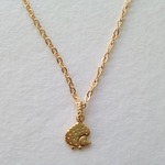 再 14kgf gold vermeil 小さなハリネズミのネックレス