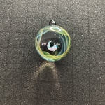 【JINガラス 気まぐれ試作室】夜空の三日月と猫