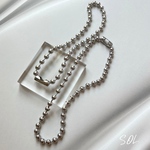 【海・プールok】 316L ステンレス　ボールチェーンネックレス　ウィメンズ　メンズネックレス　ボールチェーン　サージカルステンレス　ステンレス　シルバーネックレス　チョーカー　ボールネックレス