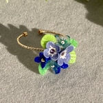 青い花のリング✧*｡フリーサイズ