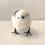 【シマエナガ】雪の妖精＊ふわもふリアルシマエナガ/羊毛フェルト　インテリア雑貨　野鳥　鳥　小鳥　癒し　ぬいぐるみ　リアル