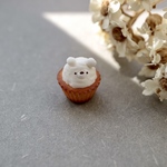 ミニチュア　ミニチュアフード　ミニチュアスイーツ　ミニチュアパン　ミニチュアケーキ　樹脂粘土　カップケーキのくまさん