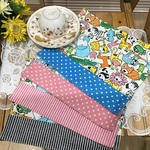⭐️新柄再2⭐️ちっちゃい20×25❤️動物両面⭐️カラー4色お名前タグサービスランチョンマット❤️　