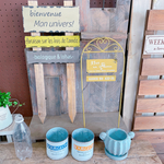 現品のみ♡見える福袋！おまとめSALE♡【５点おしゃれガーデン雑貨セット】♡陶器鉢ミニブリキ鉢ウッドピック