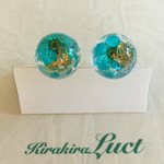 押し花レジン   樹脂ピアス