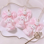 ハートマカロンとしゅがうさネックレス🐰