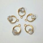 【ゴールド】ジルコニア リングチャーム  5個
