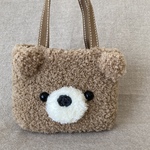 ｅ様オーダー　ふわふわブラウンくまちゃんミニトートバッグ🧸