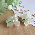 プライスダウン 紫陽花（あじさい）とキラりんビジューイヤリング（大）&イヤーカフ